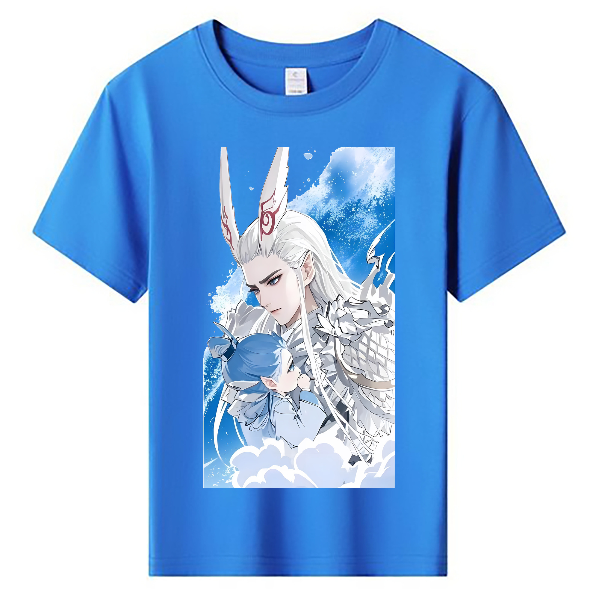 （画像用） Ne Zha 2 ナタ 魔童の大暴れ 綿100％キッズTシャツ（フロントプリント）